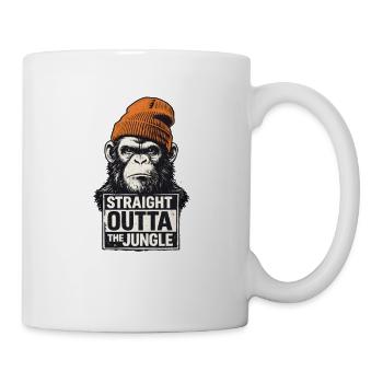 Tout droit sorti du singe de la jungle - Mug blanc - blanc - Droite
