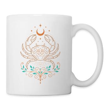 Signe du zodiaque du Cancer – Motif du symbole mystique - Mug blanc - blanc - Droite