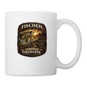 Fischen ist meine Therapie - Tasse - Weiß - Rechts