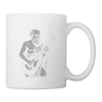 Sokrates spielt Rockgitarre - Tasse - Weiß - Rechts