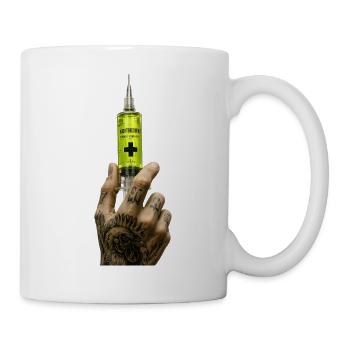 Nadel & Neon Medizin Tattoo - Tasse - Weiß - Rechts