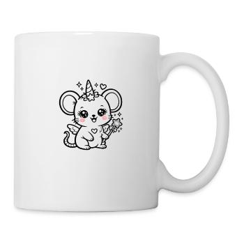 Magic Mouse Kawaii Fantasy – Süße Zaubermaus - Tasse - Weiß - Rechts