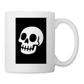 Minimalist_Two-Tone_Skull_Illustration_In_Bold_ - Tasse - Weiß - Rechts