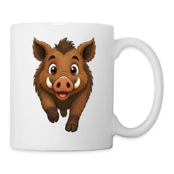 Wild boar running - Mug - white - Right