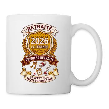 Retraité 2026 La Légende Humour - Mug blanc - blanc - Droite