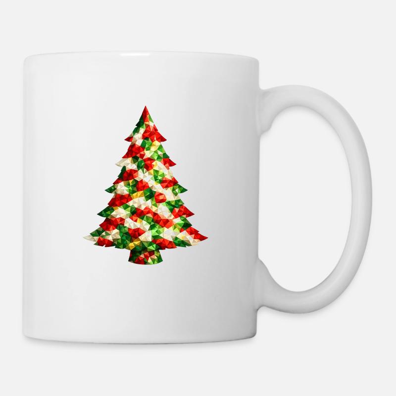 Weihnachtsbaumkristall . 2 . KI generiert - Tasse - Weiß
