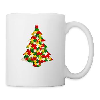 Weihnachtsbaumpuzzle - Tasse - Weiß - Rechts