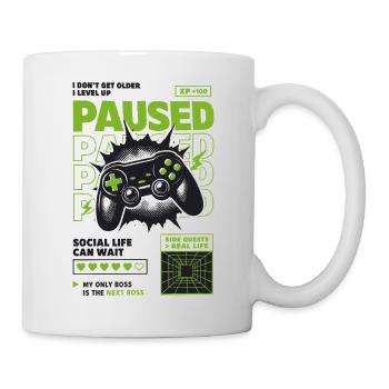 Paused Player XP Gaming Design - Tasse - Weiß - Rechts