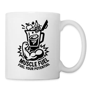 Énergie musculaire pour la forme physique - Mug blanc - blanc - Droite
