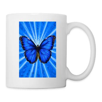 papillon - Mug blanc - blanc - Droite