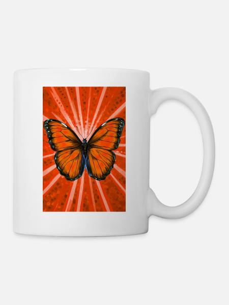 butterfly - Mug - white
