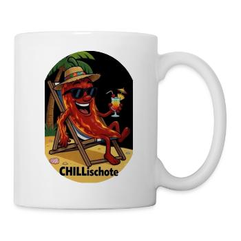 Chillischote Strandurlaub - Tasse - Weiß - Rechts