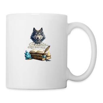 Bücherwolf: Stolz aufs Lesen - Tasse - Weiß - Rechts