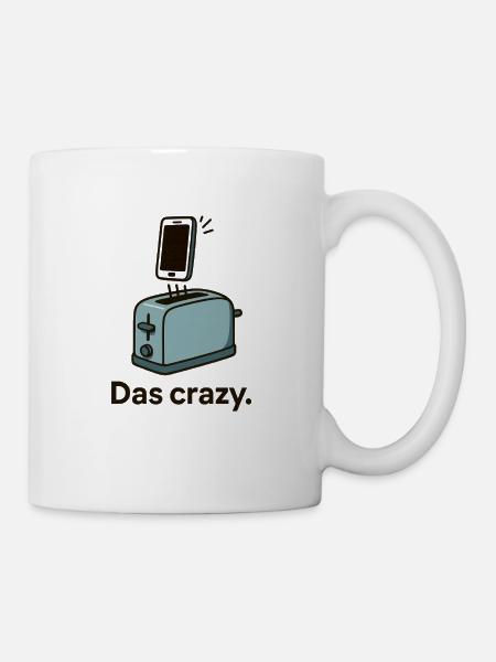 Telefon im Toaster – Frühstücksstörung - Tasse - Weiß