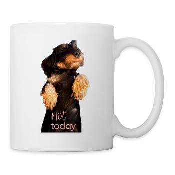 Dackel T-Shirt  - Tasse - Weiß - Rechts