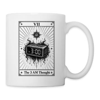 3-Uhr-Gedanke | Tarotkarte Alltag - Tasse - Weiß - Rechts