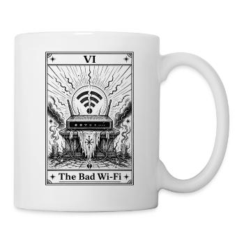 Mauvais wifi | Carte de tarot tous les jours - Mug blanc - blanc - Droite