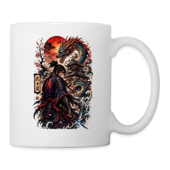 Drachenkrieger am Tsukimi-Schrein - Tasse - Weiß - Rechts