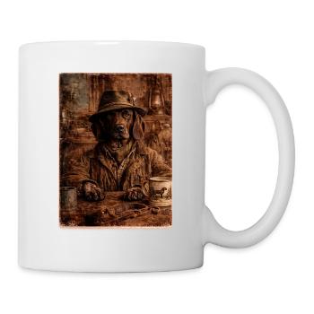 Baron des cerfs - Chien de chasse hanovrien - Mug blanc - blanc - Droite