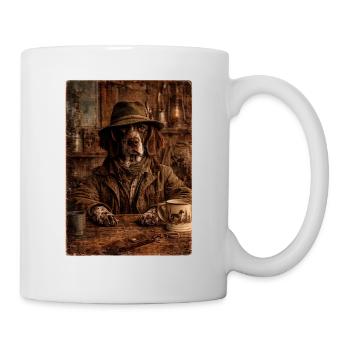 Der Alte Pächter - Deutsch Kurzhaar - Tasse - Weiß - Rechts