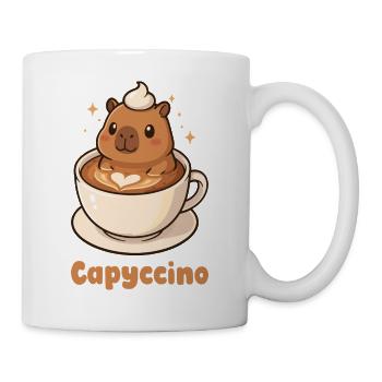 Capyccino Capybara Cappuccino Coffee Kawaii Sweeter - Mug blanc - blanc - Droite