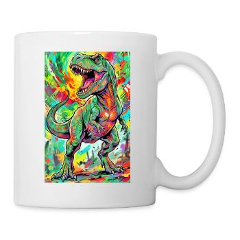 Dinosaurier - Tasse - Weiß - Rechts