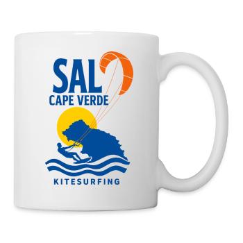 Aventure en kitesurf sur l’île du Cap-Vert - Mug blanc - blanc - Droite