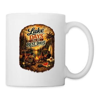 Lake Days am See – Beste Tage - Tasse - Weiß - Rechts
