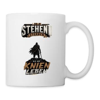 Standhaft Kriegerethos - Tasse - Weiß - Rechts