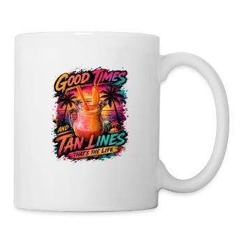 Good Times Tan Lines - Tasse - Weiß - Rechts