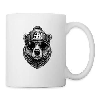 Bear: hat and sunglasses - Mug - white - Right