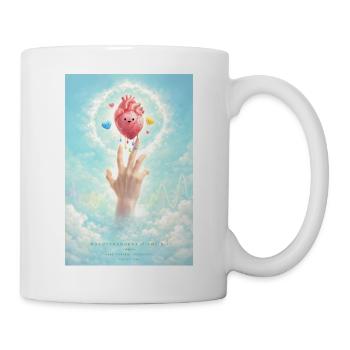 Herzballon im Himmel - Tasse - Weiß - Rechts