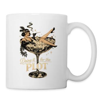 Doing it for the plot: Elegante Flapper-Frau - Tasse - Weiß - Rechts