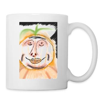 Pumpkin Face Sketch Style Autumn - Mug - white - Right