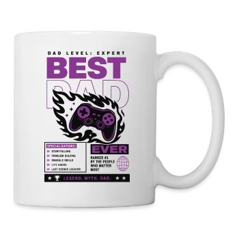Best Dad Ever Gaming Controller - Tasse - Weiß - Rechts
