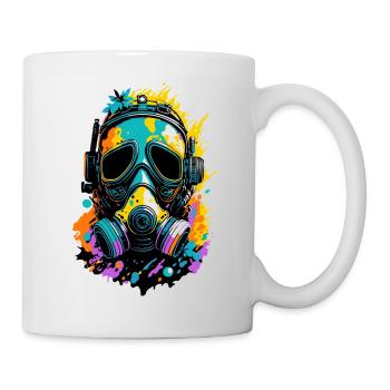 Neon-Spritzgasmaske - Tasse - Weiß - Rechts
