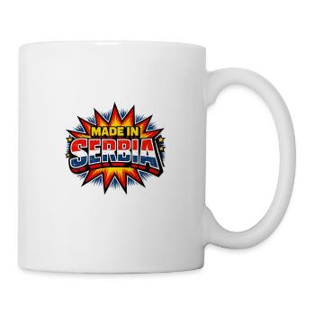 Souvenir de design de voyage en Serbie : vacances dans les Balkans - Mug blanc - blanc - Droite