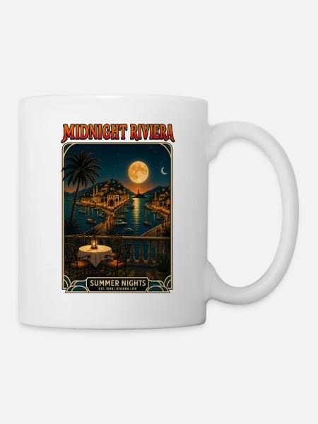 Nuits d’été sur la Riviera de minuit - Mug blanc - blanc