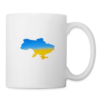 Ukraine Design Ukraine Flag Sunflower Wheat Map - Tasse - Weiß - Rechts