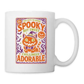 Spooky But Sweet Pumpkin Cat - Mug - white - Right