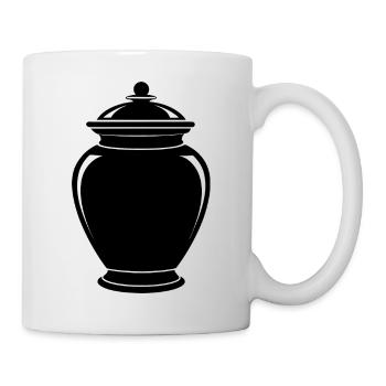 Einäscherungsurne - Tasse - Weiß - Rechts