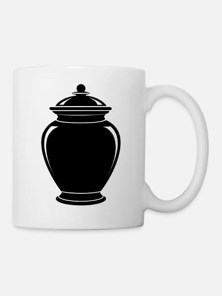 Einäscherungsurne - Tasse - Weiß