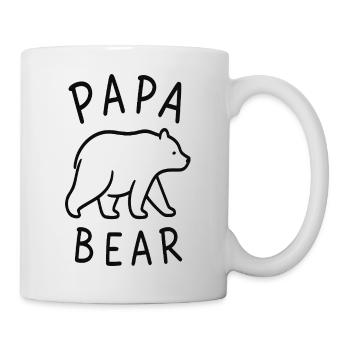 Papa Bear Kontur Motiv - Tasse - Weiß - Rechts