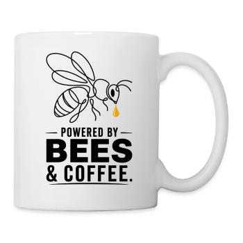 Kaffeegetränkte Bienen Power - Tasse - Weiß - Rechts