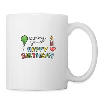 Colorful Birthday Wish Design - Mug - white - Right