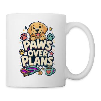 PAWS OVER PLANS Hund - Tasse - Weiß - Rechts