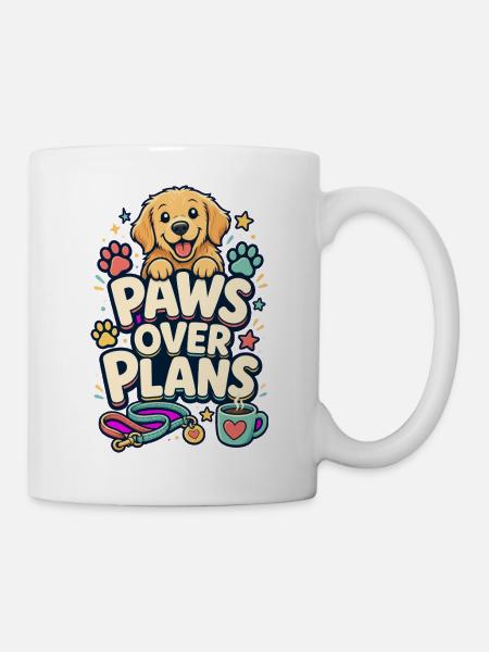 PAWS OVER PLANS Hund - Tasse - Weiß