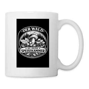 Der Wald ist Speisekammer - Tasse - Weiß - Rechts