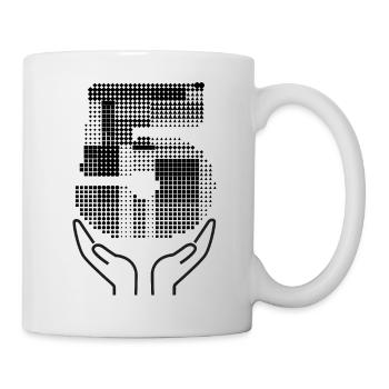 Geometric Number Five Dark Concept Art - Mug - white - Right