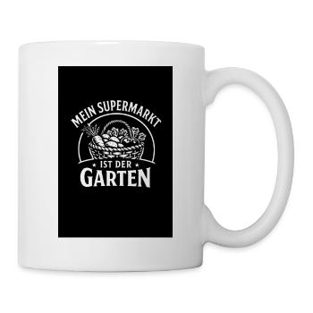 Garten statt Supermarkt - Tasse - Weiß - Rechts